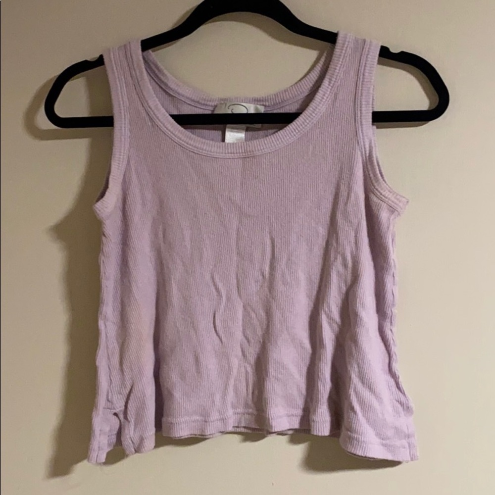vintage oscar de la renta lavender crop tank
